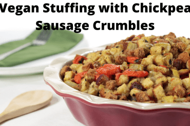 Vegan Stuffing with Chickpea Sausage Crumbles